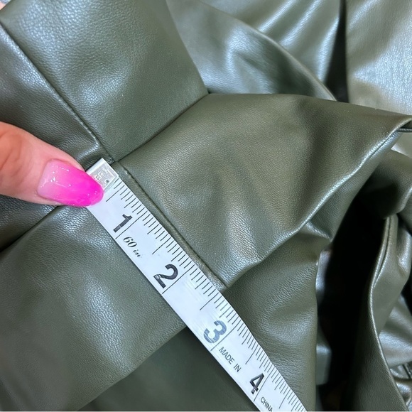 Zara Faux Leather Paperbag Waist Shorts - Picture 10 of 10